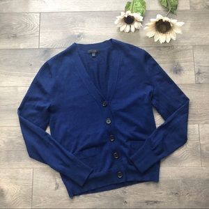 J. Crew Merino Wool Navy Cardigan Sz S